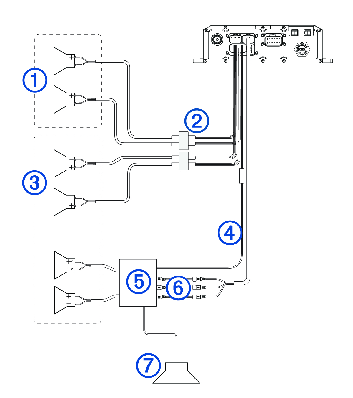 Device wiring diagram with callouts
