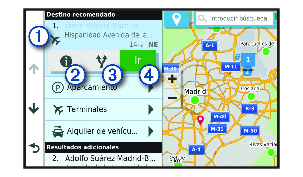 Resultados de búsqueda con anotaciones