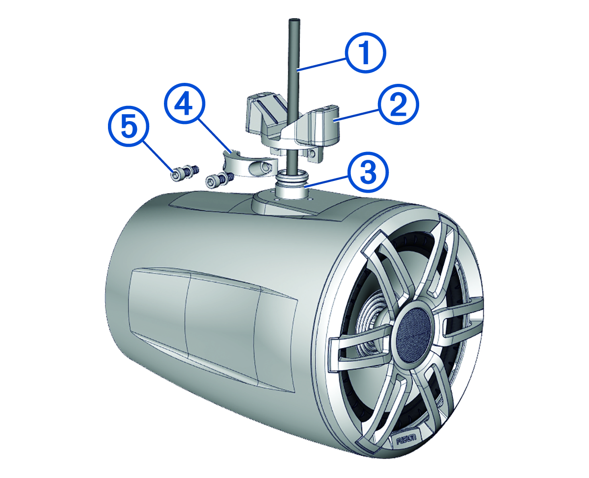 Instalación de la base del soporte con anotaciones