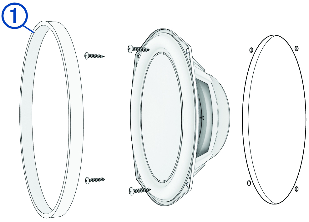 Exploded view of the CF-690w device mounting option number 1 with a callout