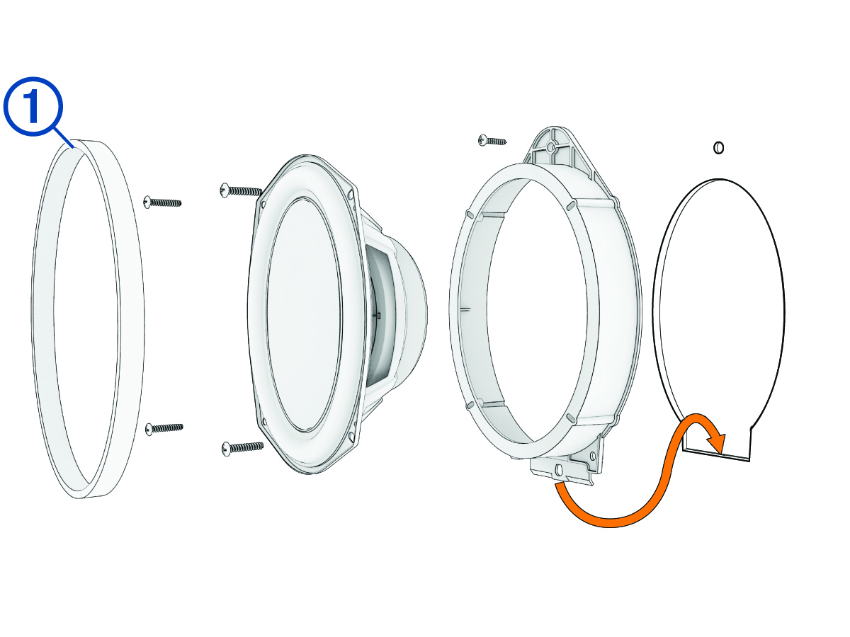 Exploded view of the CF-690w device mounting option number 3 with a callout