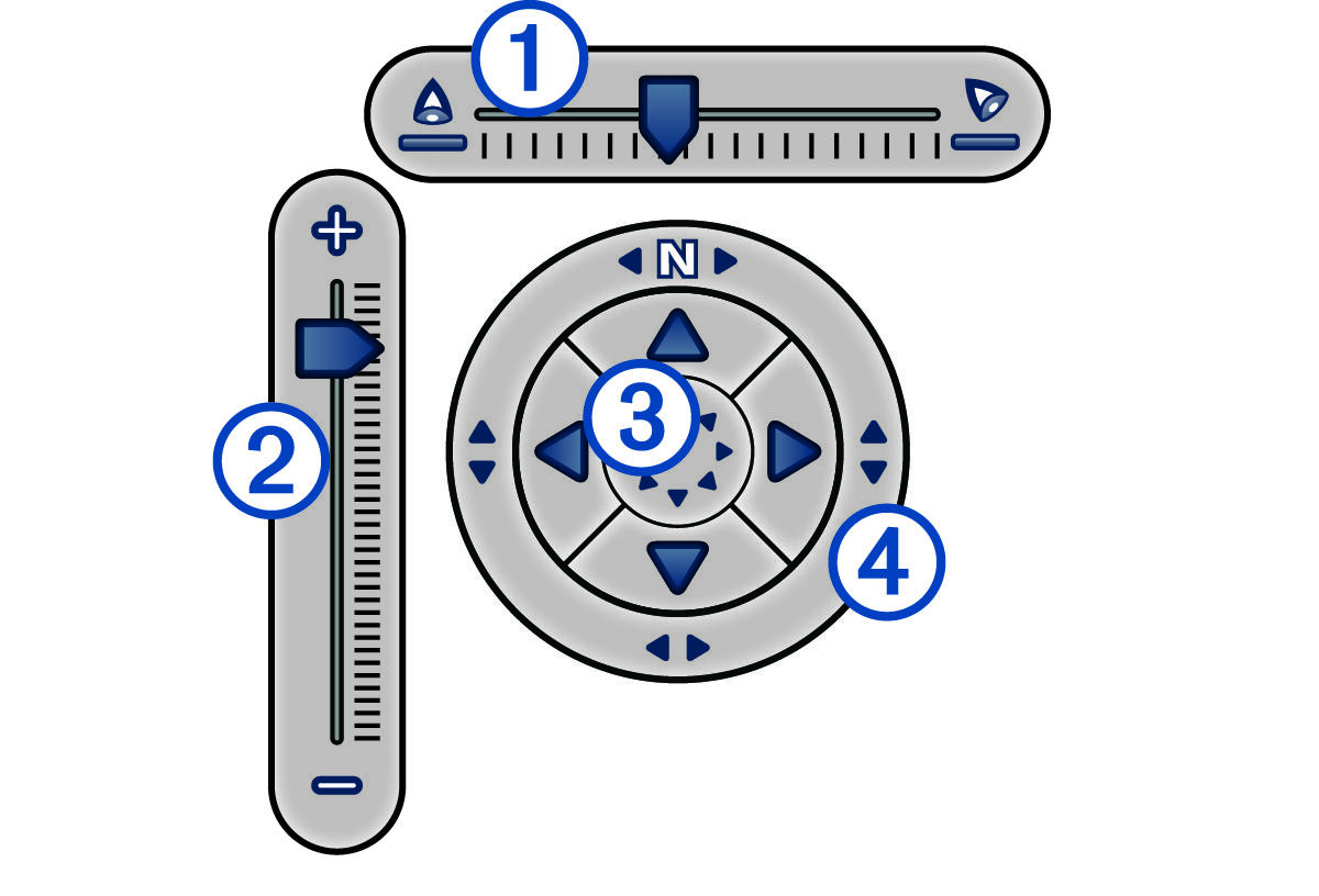 Controles de mapa com legendas