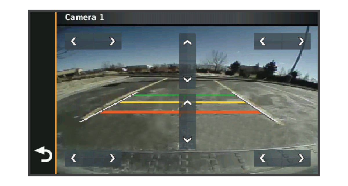 Camera view with guidance line alignment