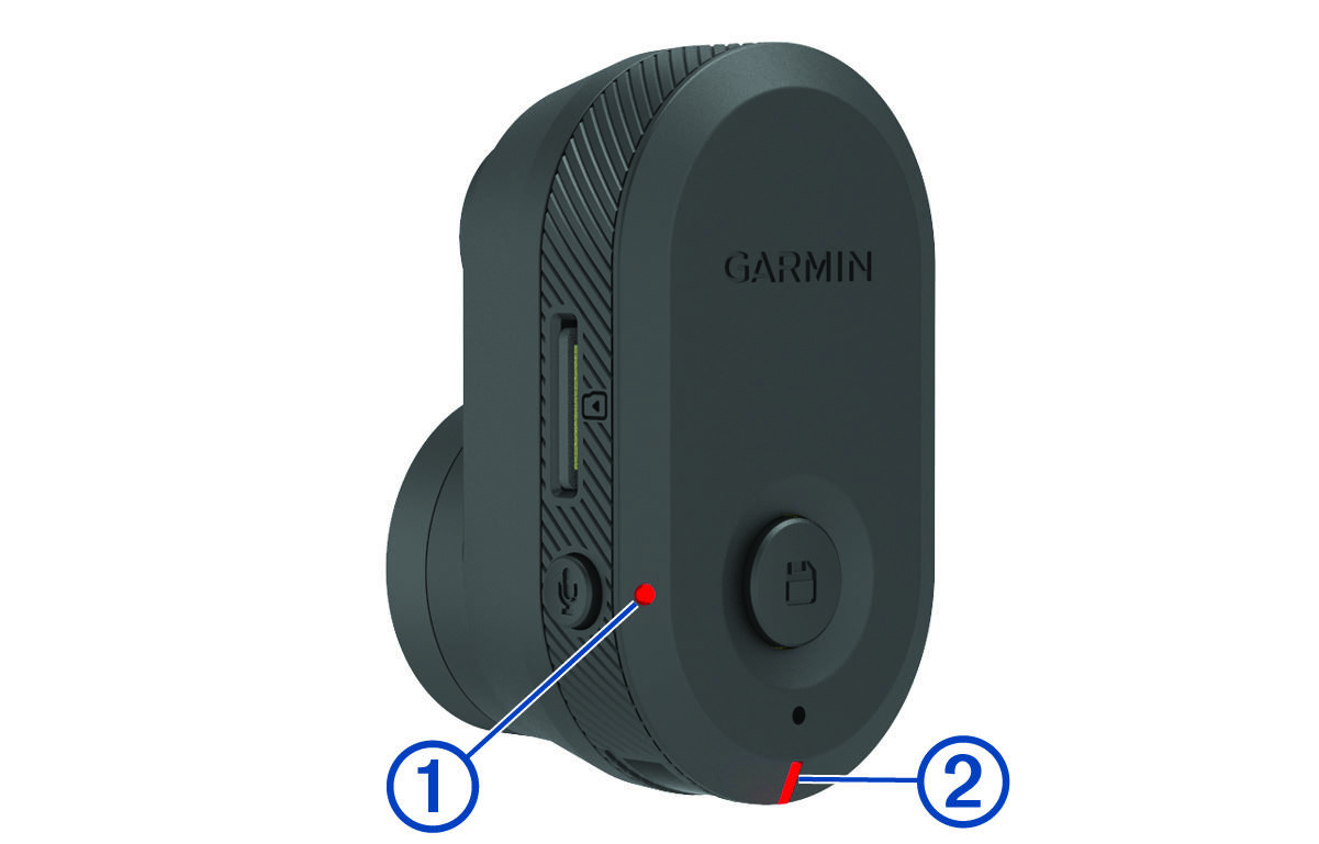 Garmin Dash Cam Mini - Status LEDs