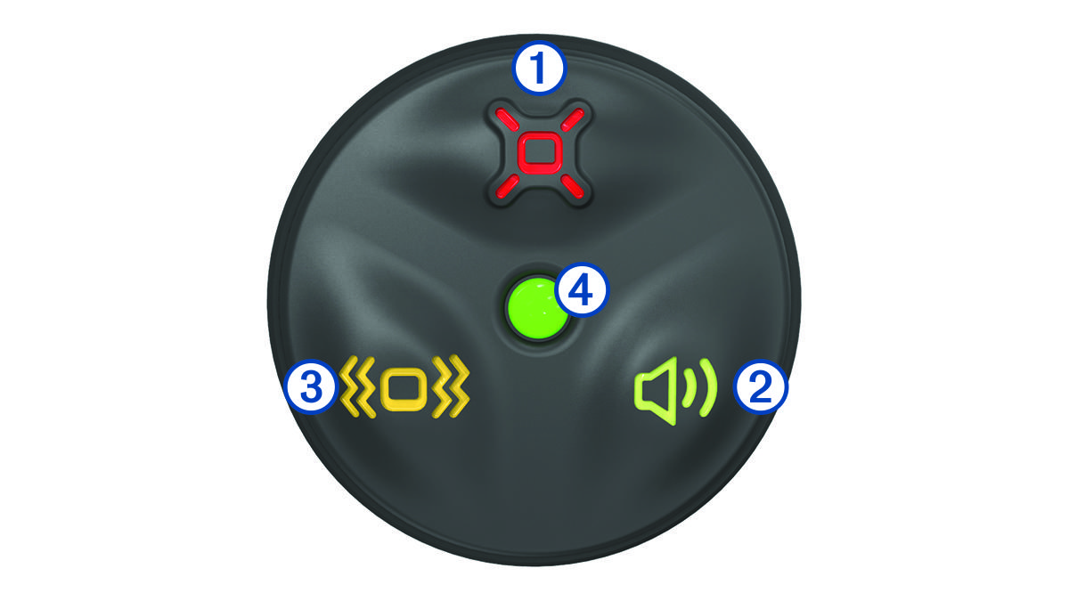 Front view of the device with callouts
