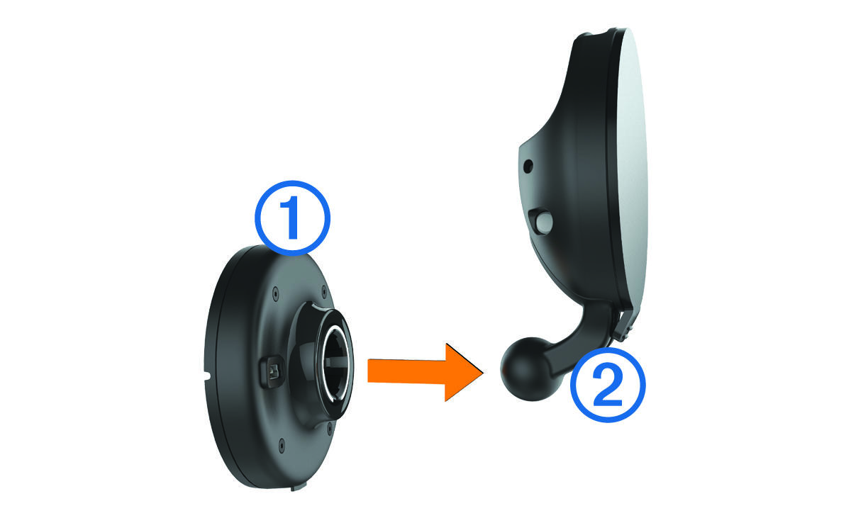 Mount and suction cup assembly with callouts