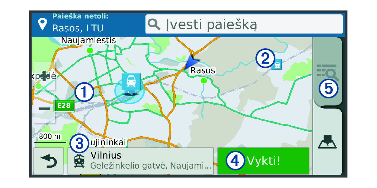 Search results map with callouts