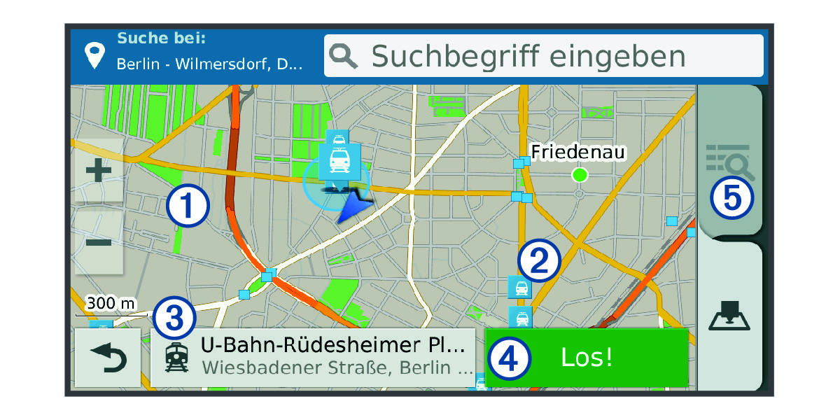 Search results map with callouts