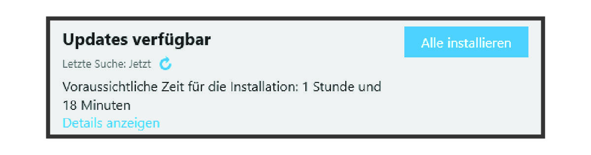 Available update notification