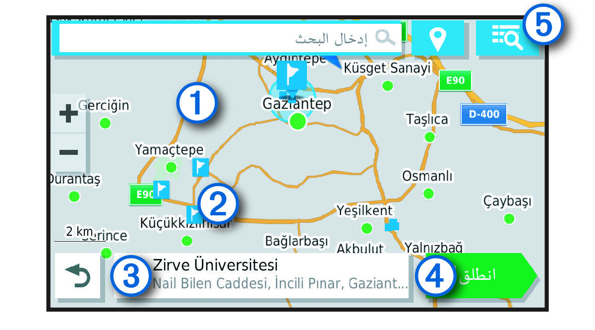 نتائج البحث عن موقع على خريطة مع وسائل شرح
