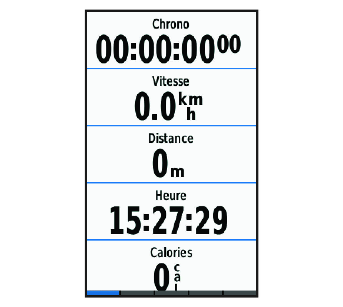 Chronomètre d'activité avec données de vélo