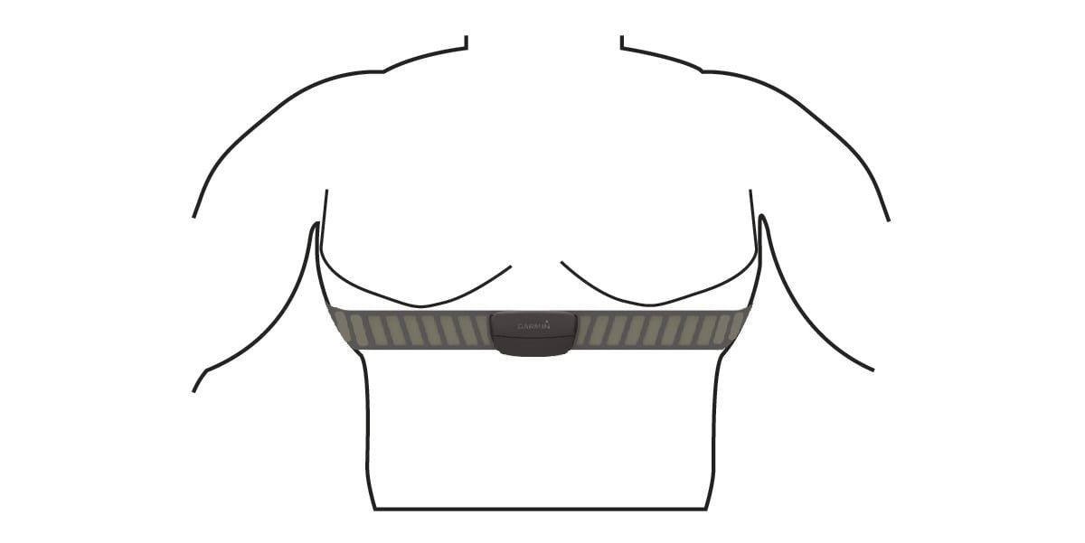 Line drawing of correct placement of the monitor