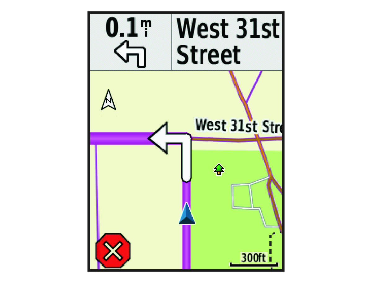 Χάρτης με πορεία