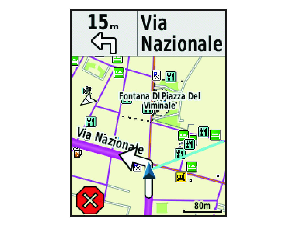 Mappa con percorso