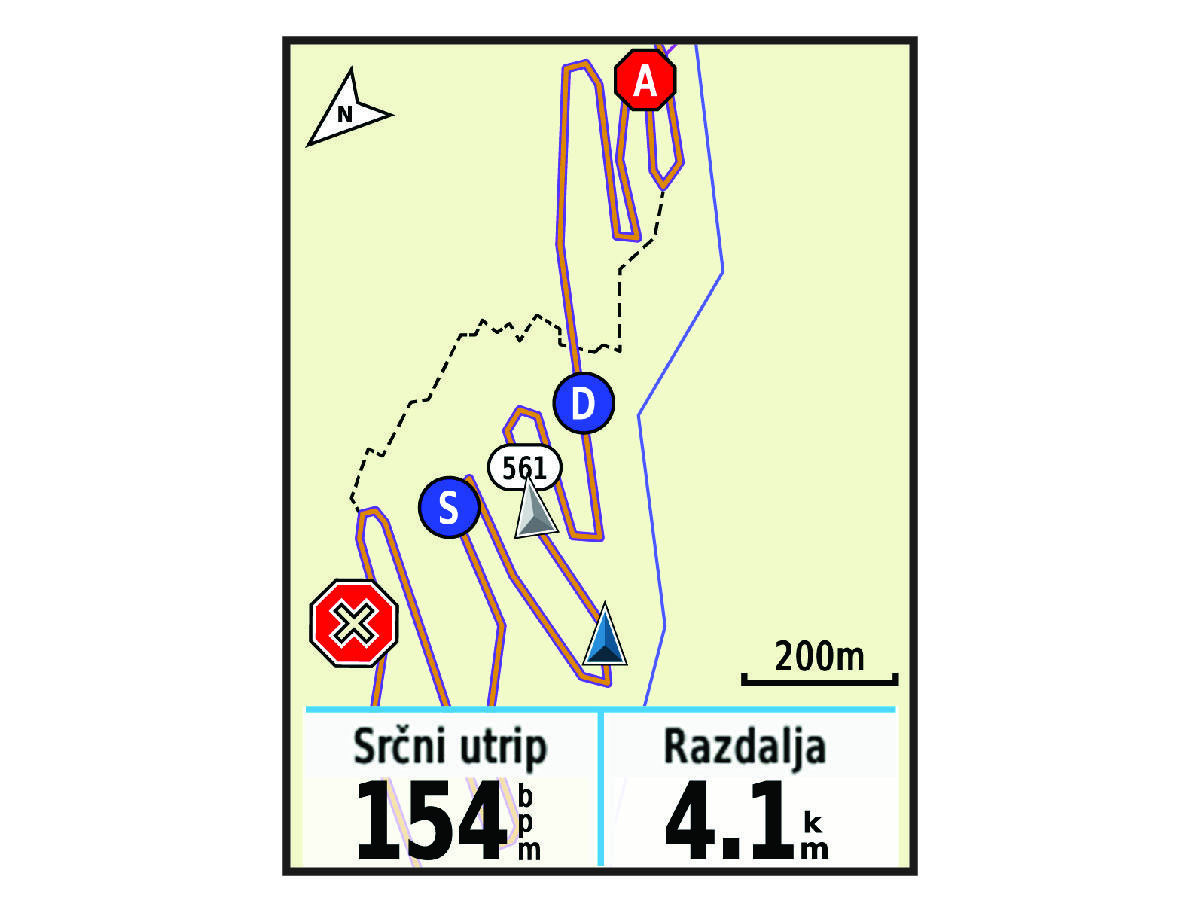 Zemljevid s podatki GroupTrack