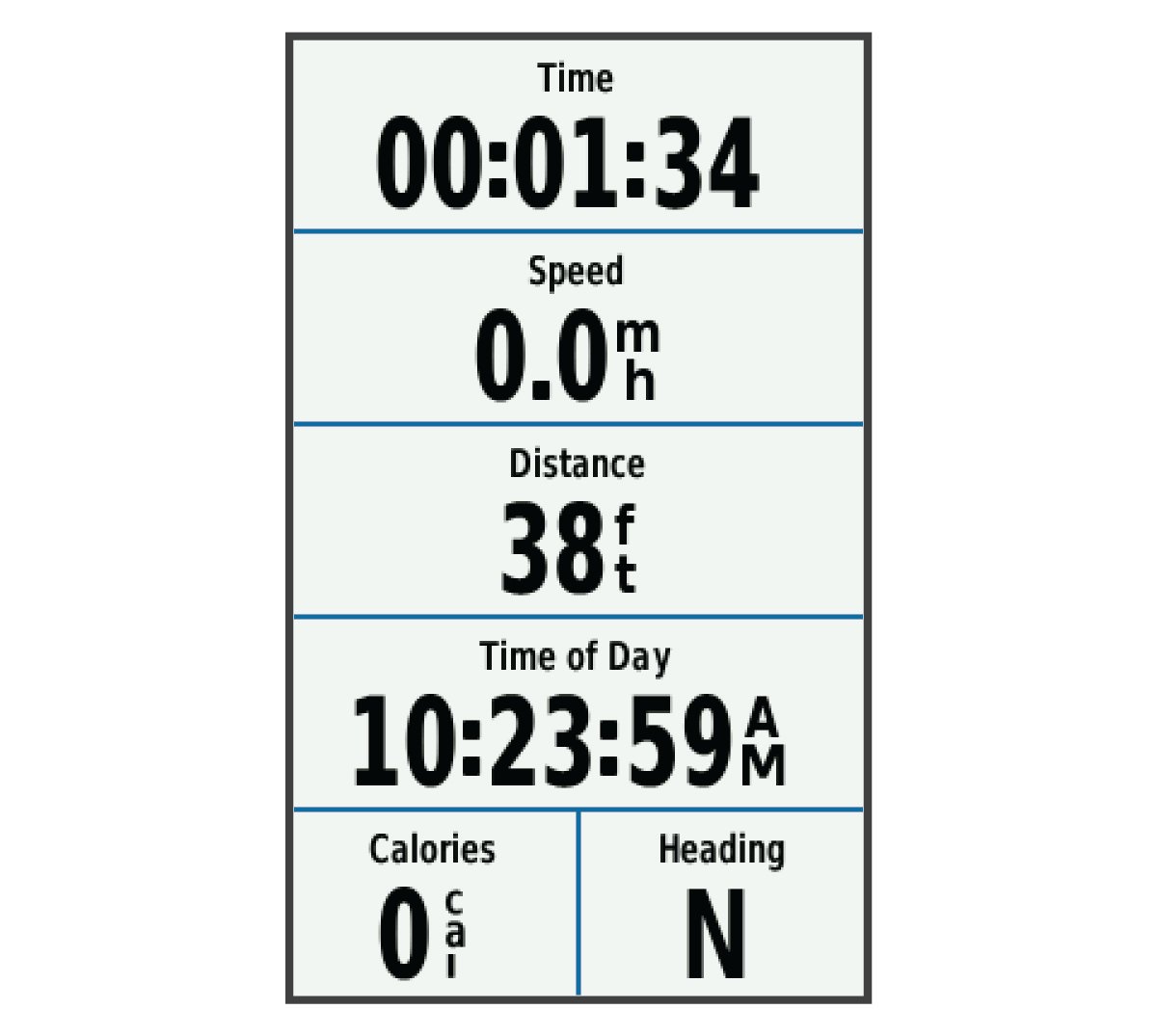 Screenshot of the activity timer