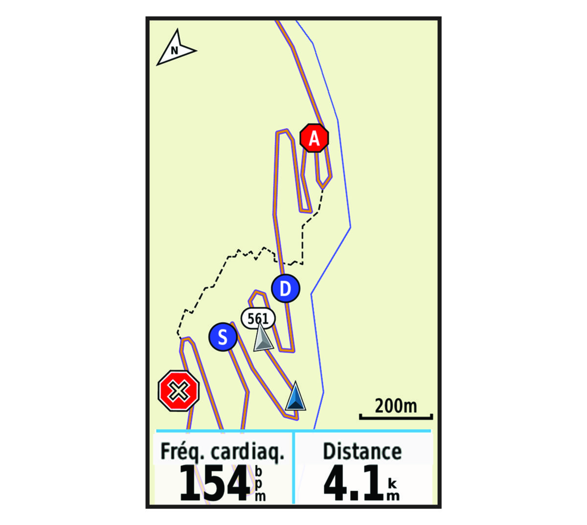 Screenshot of a map during a GroupTrack session