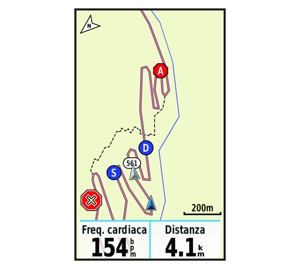 Screenshot of a map during a GroupTrack session