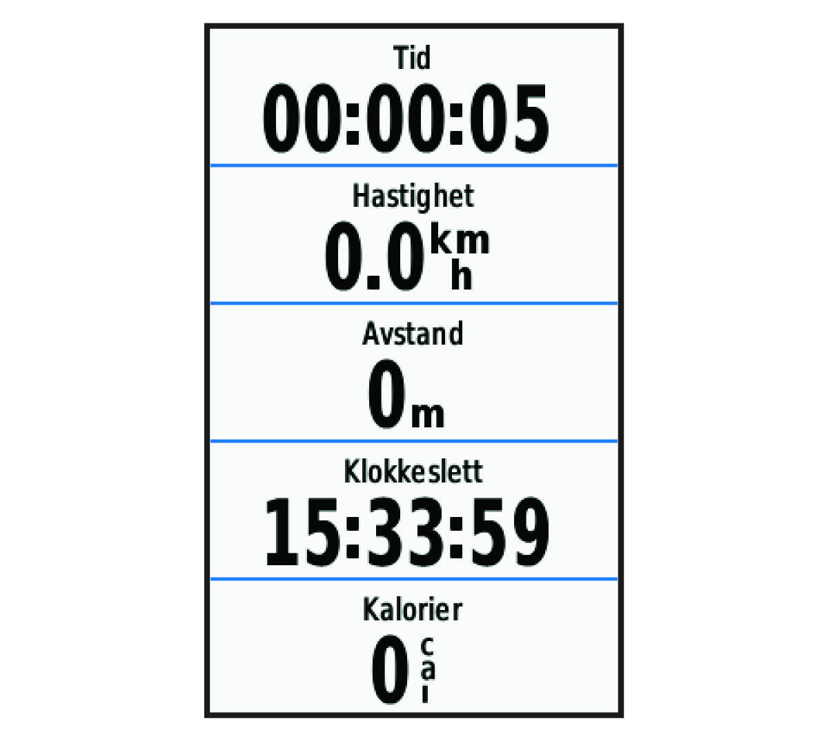 Screenshot of the activity timer