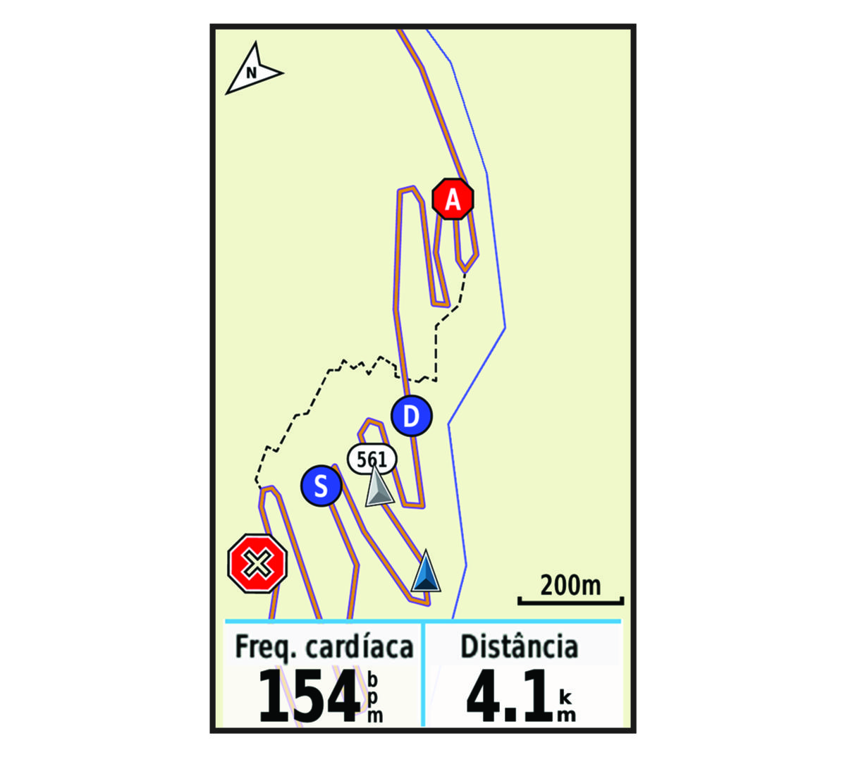 Screenshot of a map during a GroupTrack session