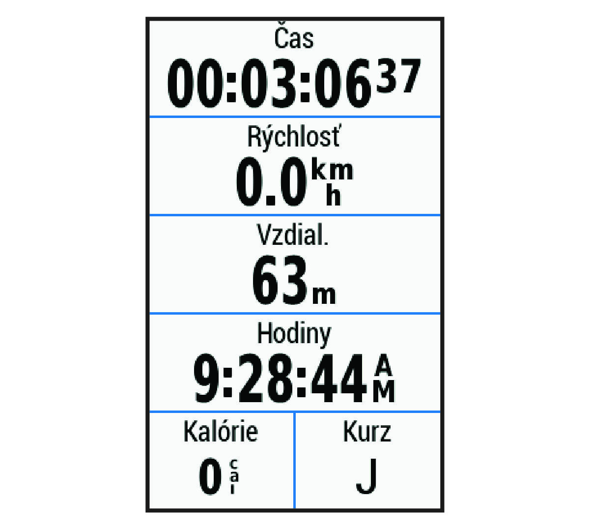 Screenshot of the activity timer