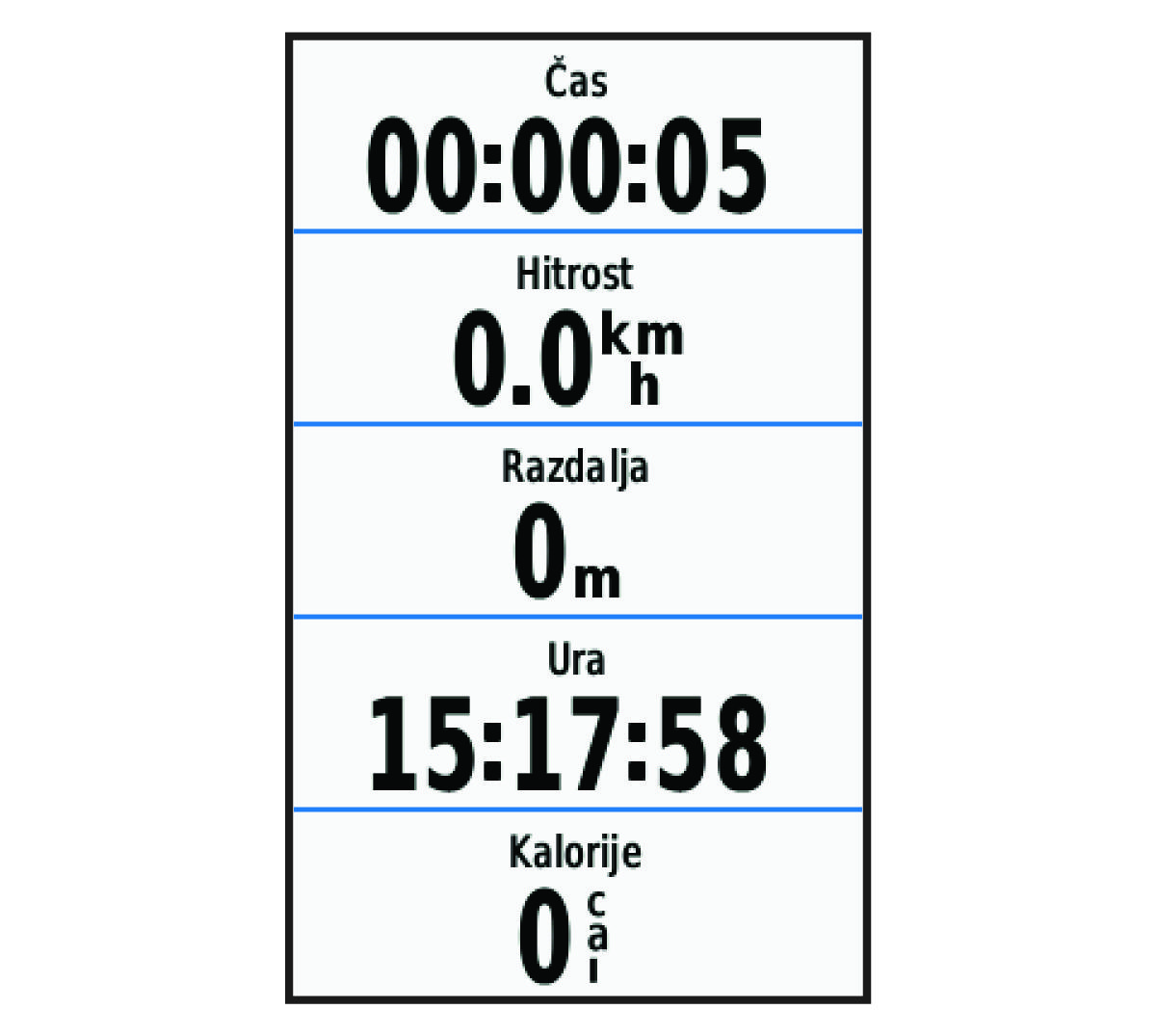 Screenshot of the activity timer