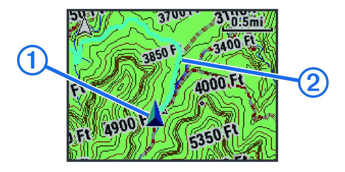 Screenshot of a map with callouts