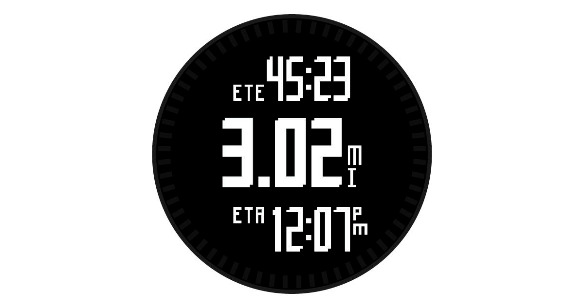 Obrazovka dalšího trasového bodu