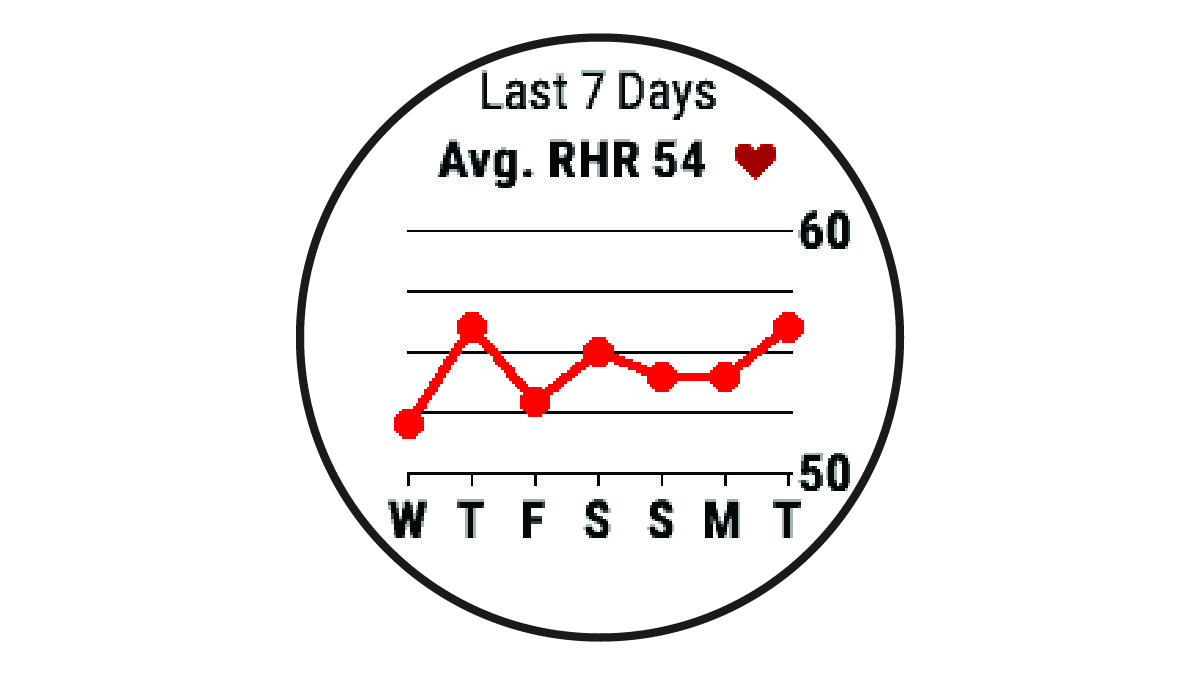 Screenshot of the heart rate widget