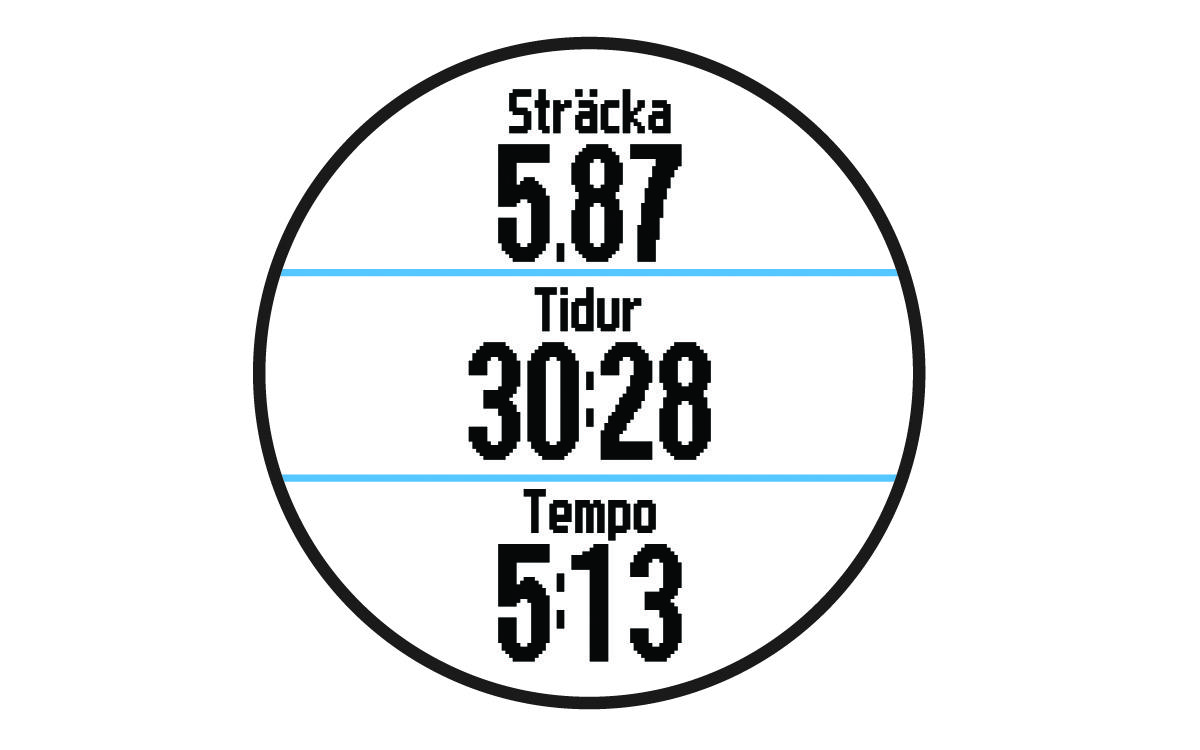 Activity timer with run data