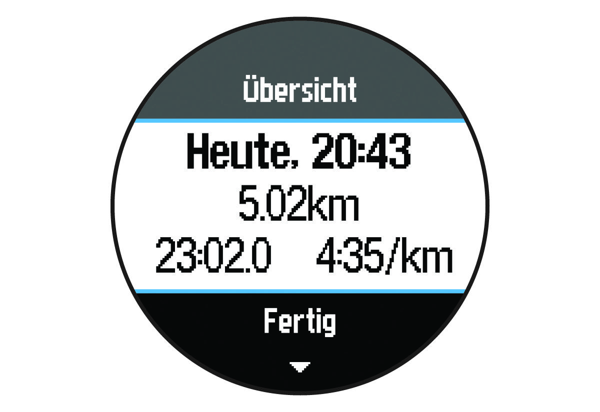 Laufübersichtsdaten