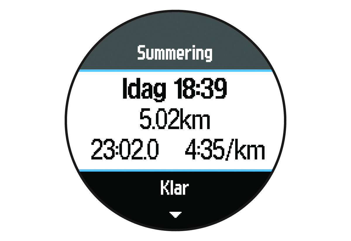 Löpsammanfattningsdata