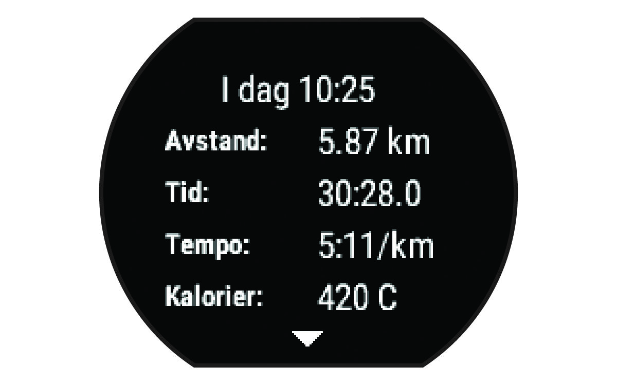 Sammendrag av løpsdata