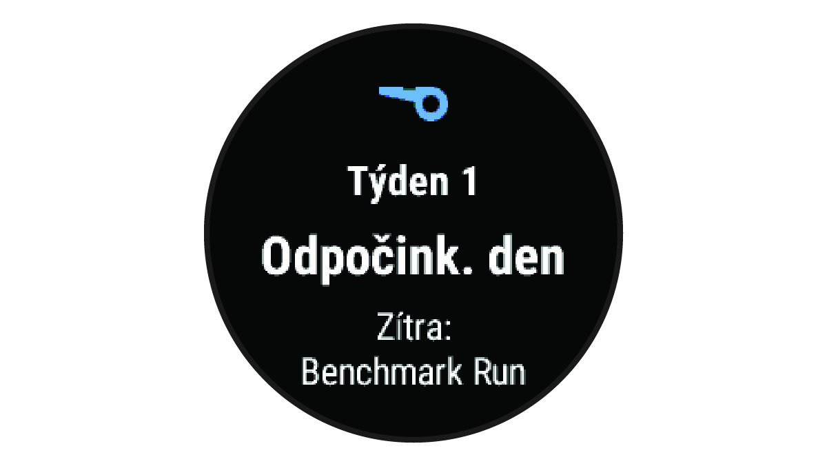 Údaje funkce Trenér Garmin