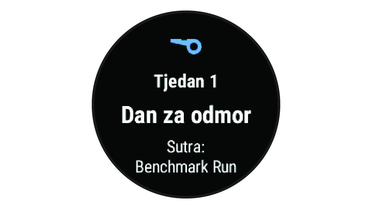 Podaci funkcije Garmin trener