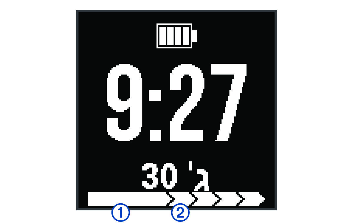 מסך סרגל תנועה עם הסברים