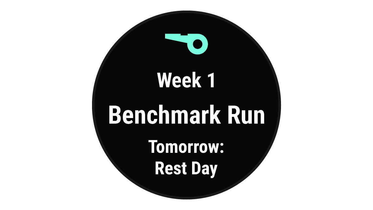 Garmin Coach screen with workout plans