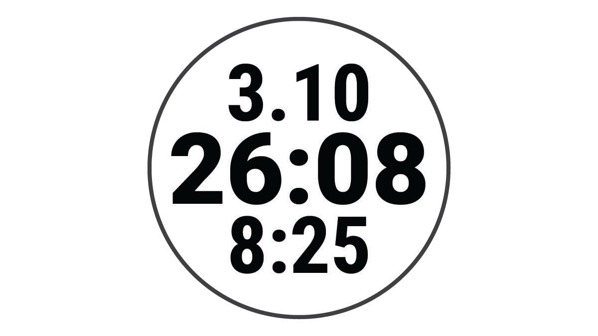 Chronomètre d'activité avec données de course