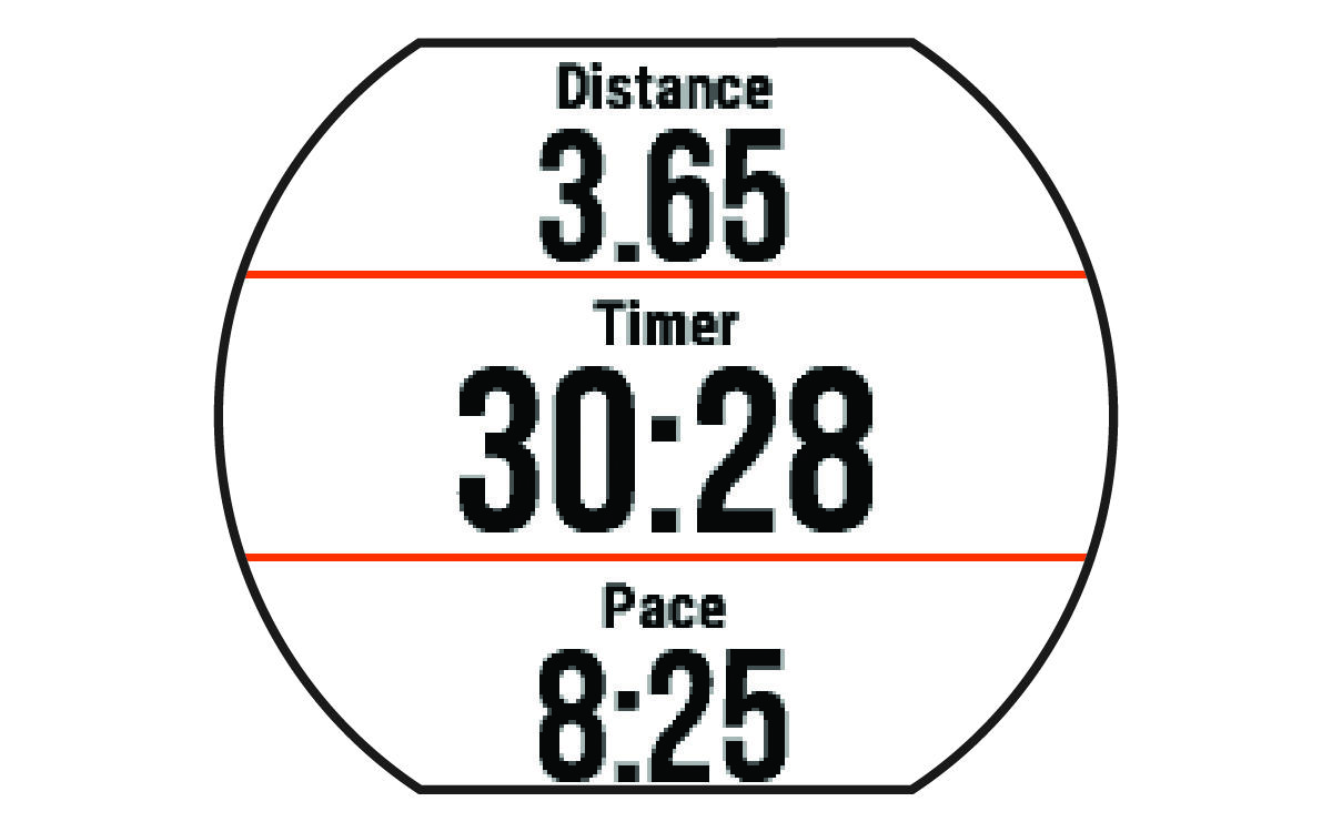 Cronometru de activitate cu date despre alergare