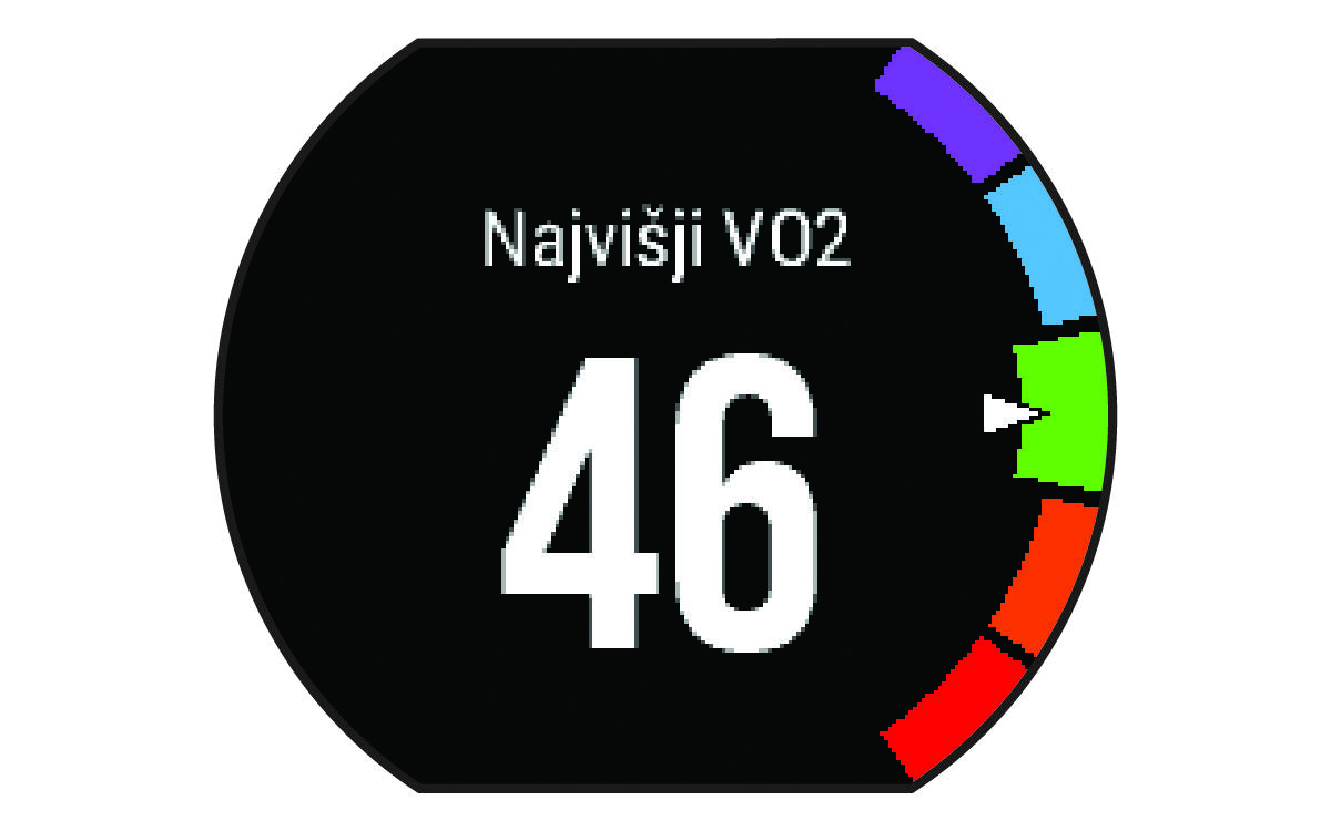 Podatki o najvišjem VO2