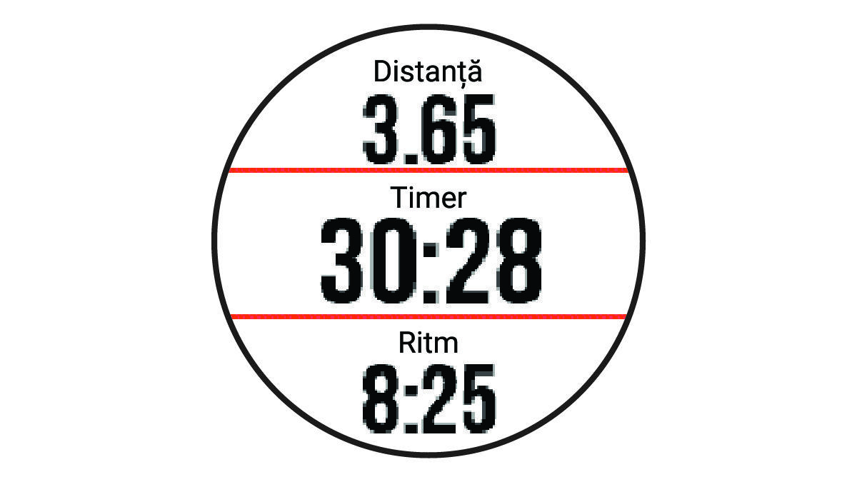 Cronometru de activitate cu date despre alergare
