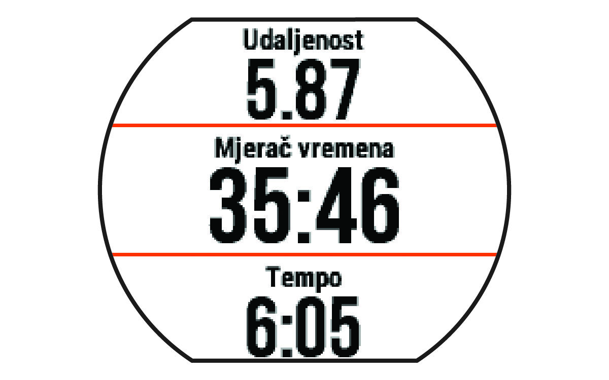 Mjerač vremena aktivnosti s podacima o trčanju
