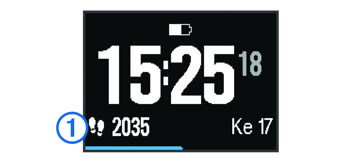 Askeltavoitetiedot ja numero