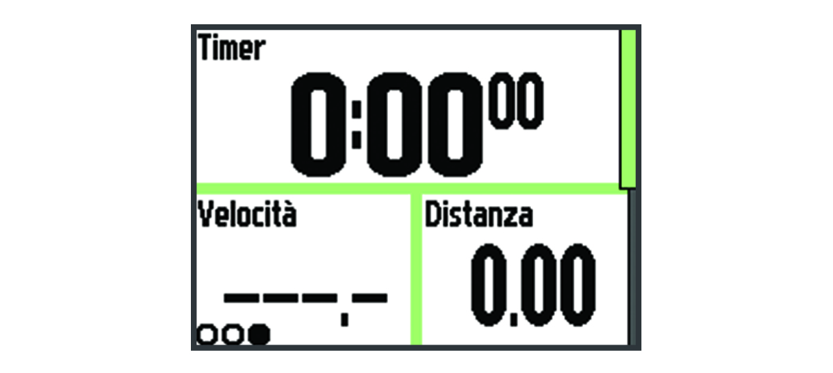 Timer attività con dati sulla corsa