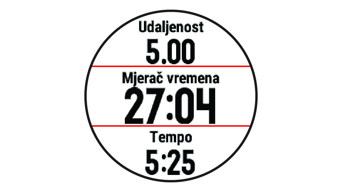Mjerač vremena aktivnosti s podacima o trčanju