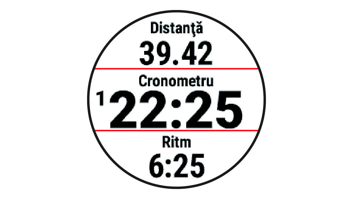 Cronometru de activitate cu date despre alergare