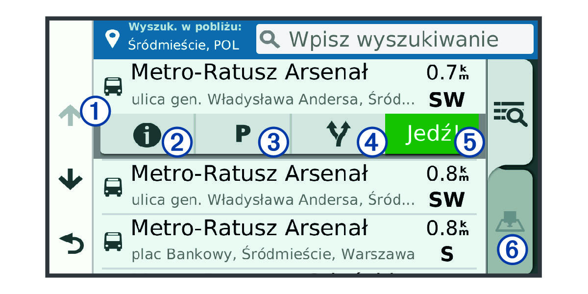 Wyniki wyszukiwania pozycji z objaśnieniami