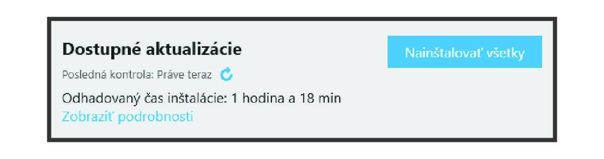 Je dostupná aktualizácia