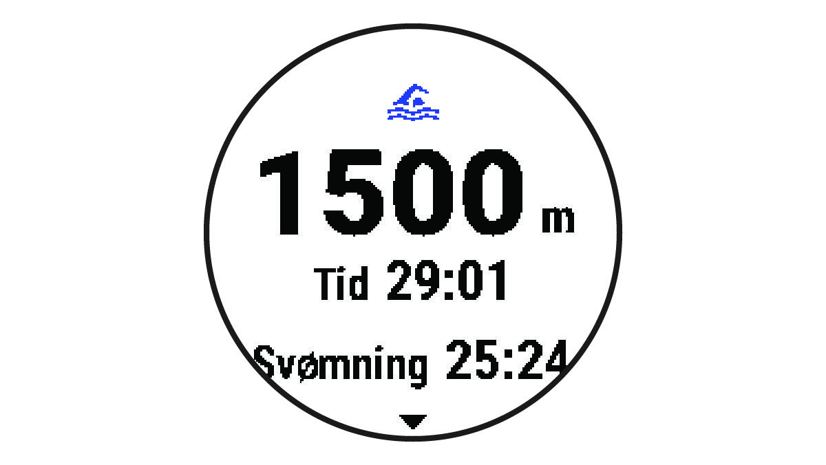Aktivitetstimer med svømmeoversigt