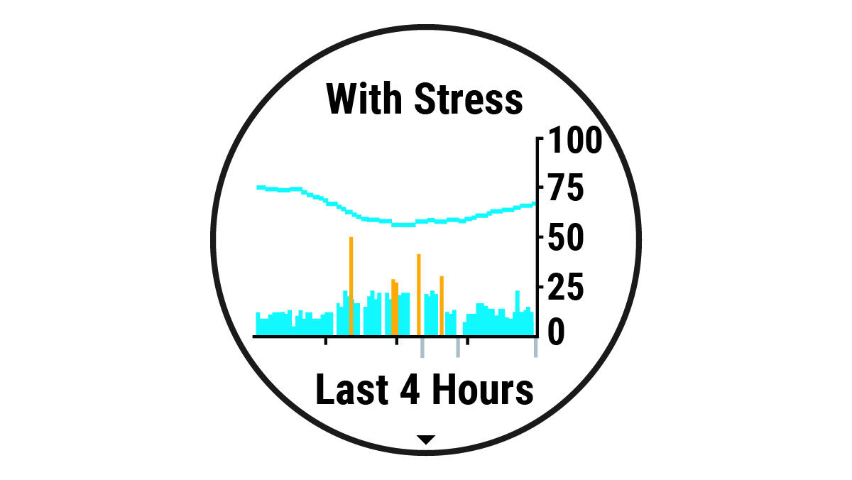 Body Battery data with stress graph